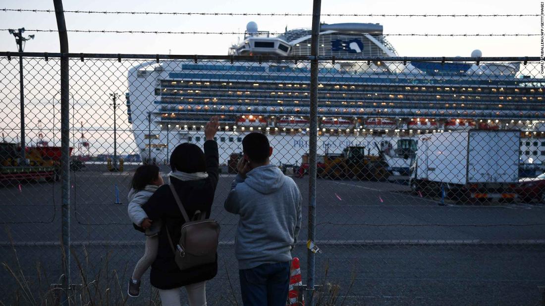Relatives of quarantined passengers wave at the Diamond Princess cruise ship as it leaves a port in Yokohama, Japan, to dump wastewater and generate potable water. Dozens of people on the ship &lt;a href=&quot;https://www.cnn.com/2020/02/10/us/coronavirus-cruise-ship-americans-quarantine/index.html&quot; target=&quot;_blank&quot;&gt;were infected with coronavirus.&lt;/a&gt;