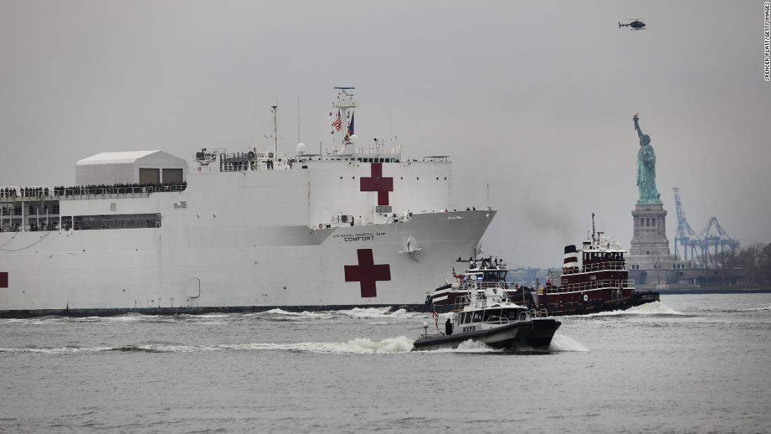 The USNS Comfort, a Navy hospital ship, reaches New York City on March 30. Another hospital ship is in Los Angeles. &lt;a href=&quot;https://www.cnn.com/2020/03/27/us/california-hospital-ship-trnd/index.html&quot; target=&quot;_blank&quot;&gt;Both will take some of the pressure off medical facilities&lt;/a&gt; that are strained because of the coronavirus pandemic.