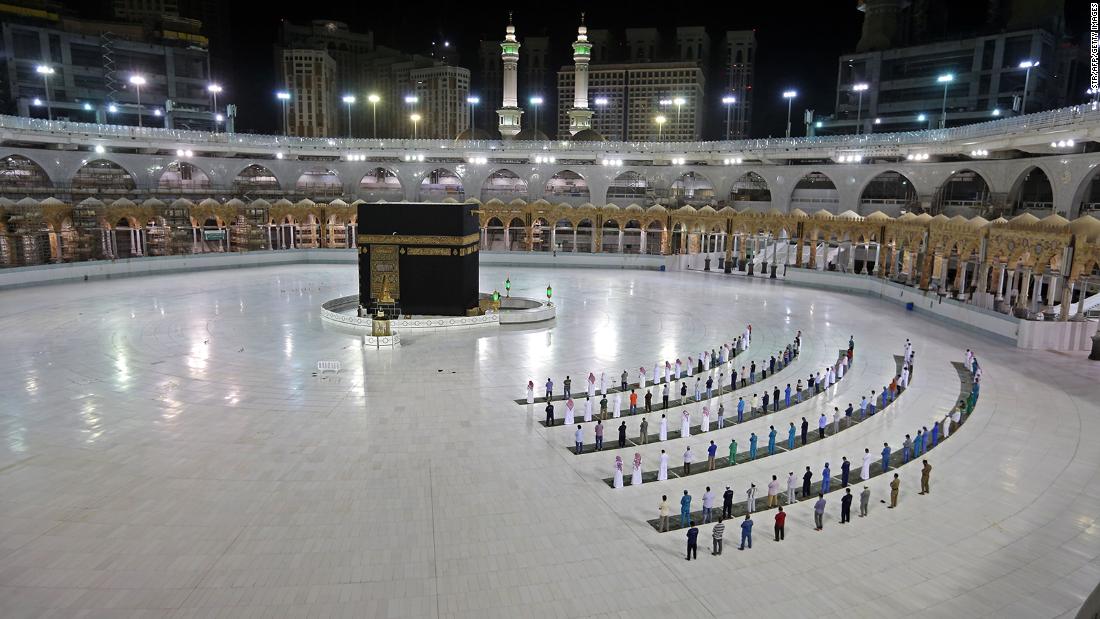 People worship at the Kaaba, Islam&#39;s holiest shrine, at the Grand Mosque complex in Mecca, Saudi Arabia, on June 23. Saudi Arabia has announced it will hold a &lt;a href=&quot;https://www.cnn.com/2020/06/22/middleeast/hajj-pilgrimage-saudi-arabia-coronavirus-intl/index.html&quot; target=&quot;_blank&quot;&gt;&quot;very limited&quot; Hajj celebration&lt;/a&gt; this year.