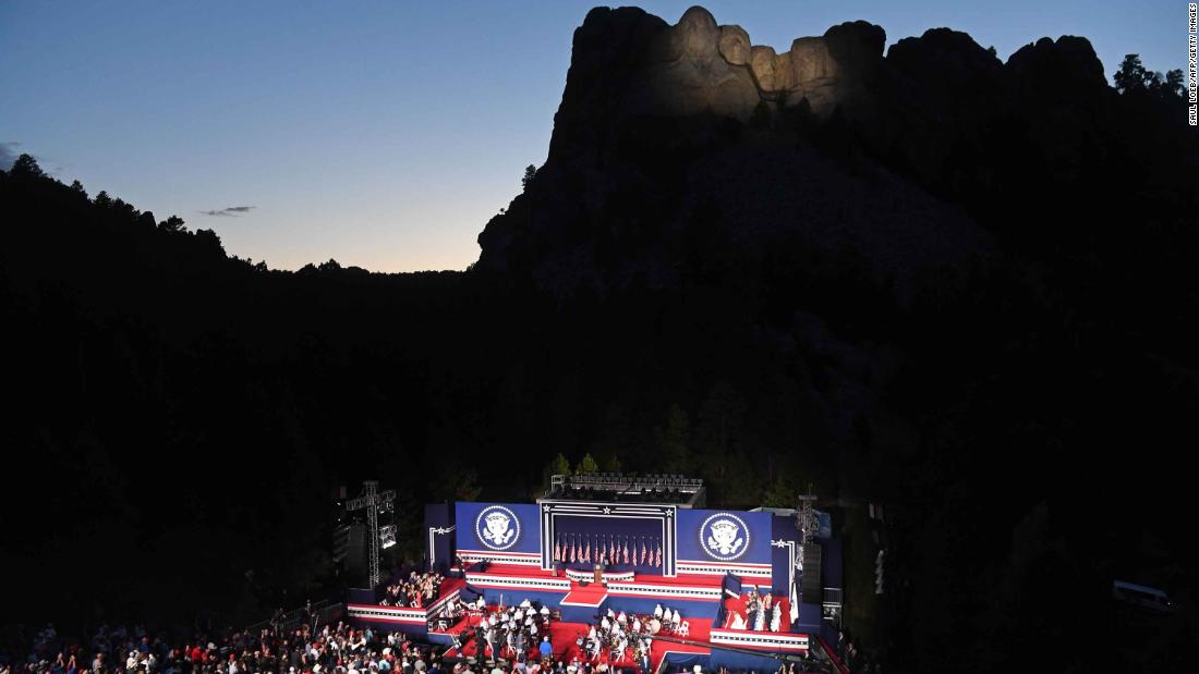 US President Donald Trump speaks at the Mount Rushmore National Memorial in Keystone, South Dakota, on July 3. Social distancing was not observed at the Independence Day celebration, where &lt;a href=&quot;https://www.cnn.com/2020/07/05/politics/donald-trump-july-4-coronavirus/index.html&quot; target=&quot;_blank&quot;&gt;Trump claimed that 99% of coronavirus cases in America are &quot;totally harmless.&quot;&lt;/a&gt;
